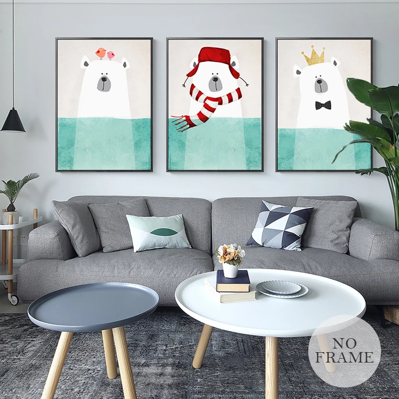 Скандинавский стиль забавные фотообои с фотографиями для гостиной детской