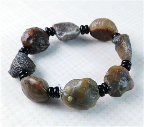 

Hot sell ->@@ New natural agate seed makings rough stone beads stone bracelet 18 x12mm NEW -Top quality free shipping