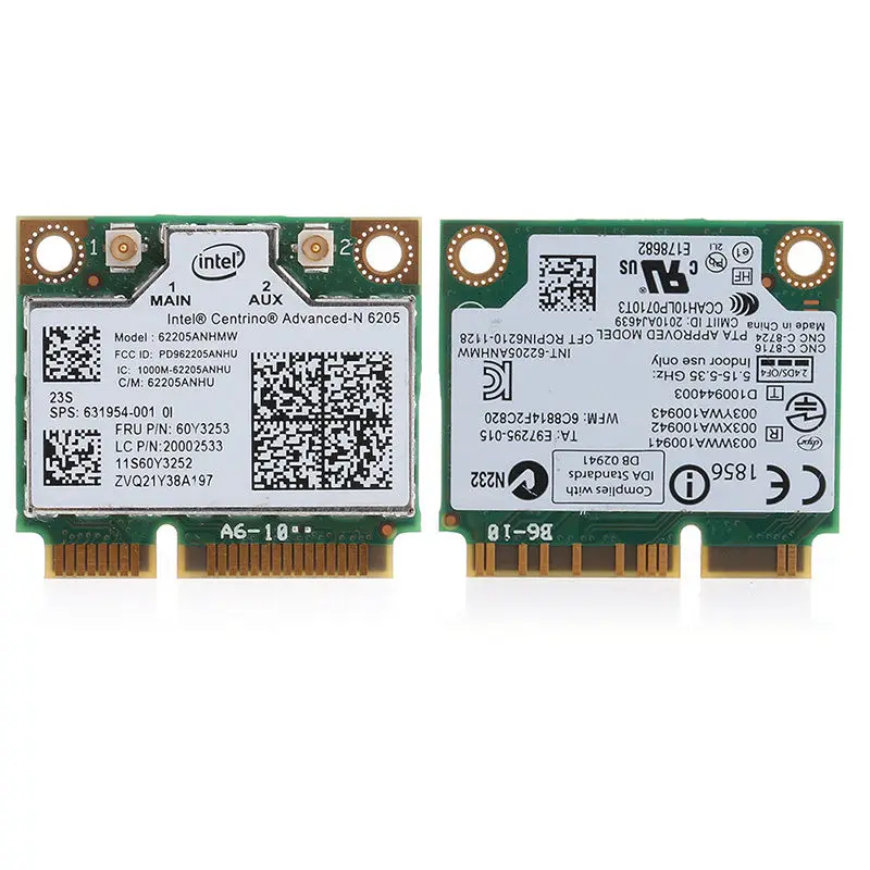 Мини-карта pcie для двухдиапазонного 300M Intel 6205 62205ANHMW беспроводная Wi-Fi mini PCI-E Wlan-карта