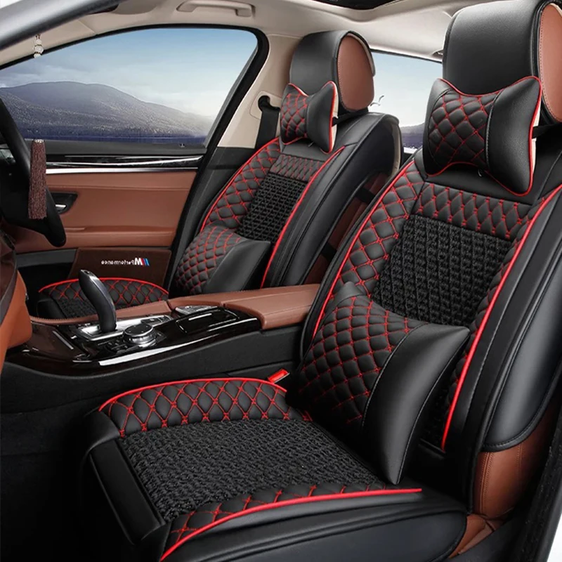 

Universal Leather car seat covers For Land Rover range rover discovery freelander Sport evoque 2017-2014 car accessories styling