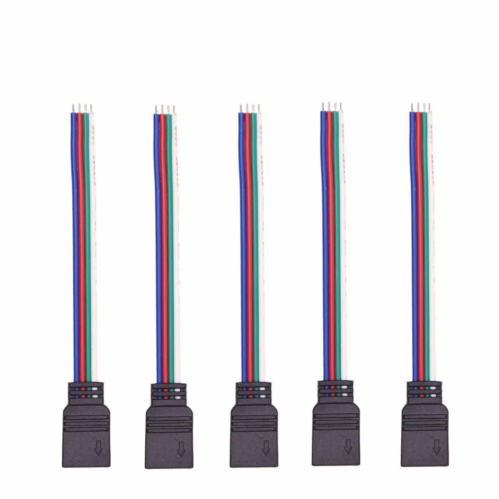 4pin RGB Светодиодная лента Разъем для SMD 2835 3528 5050 5 шт./лот|Соединители| |