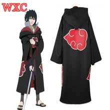 Naruto Uchiha Itachi Akatsuki Manto Ropa de Japón Anime Naruto Caliente Robes Hombres Cosplay Partido de Las Mujeres Del Cabo Del Capote WXC