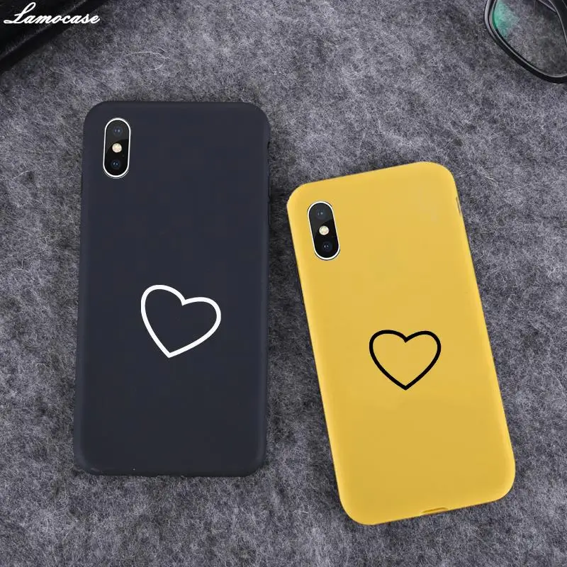 Мягкий силиконовый чехол для телефона Apple Iphone 8 8 plus 7 6 6S 5 5S Plus SE XS Max XR X Love Heart Ультратонкий чехол