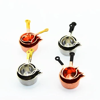 

1:12 dollhouse miniature Mini Kitchen cooking pot doll accessories toy for forest animal family collectible Gift