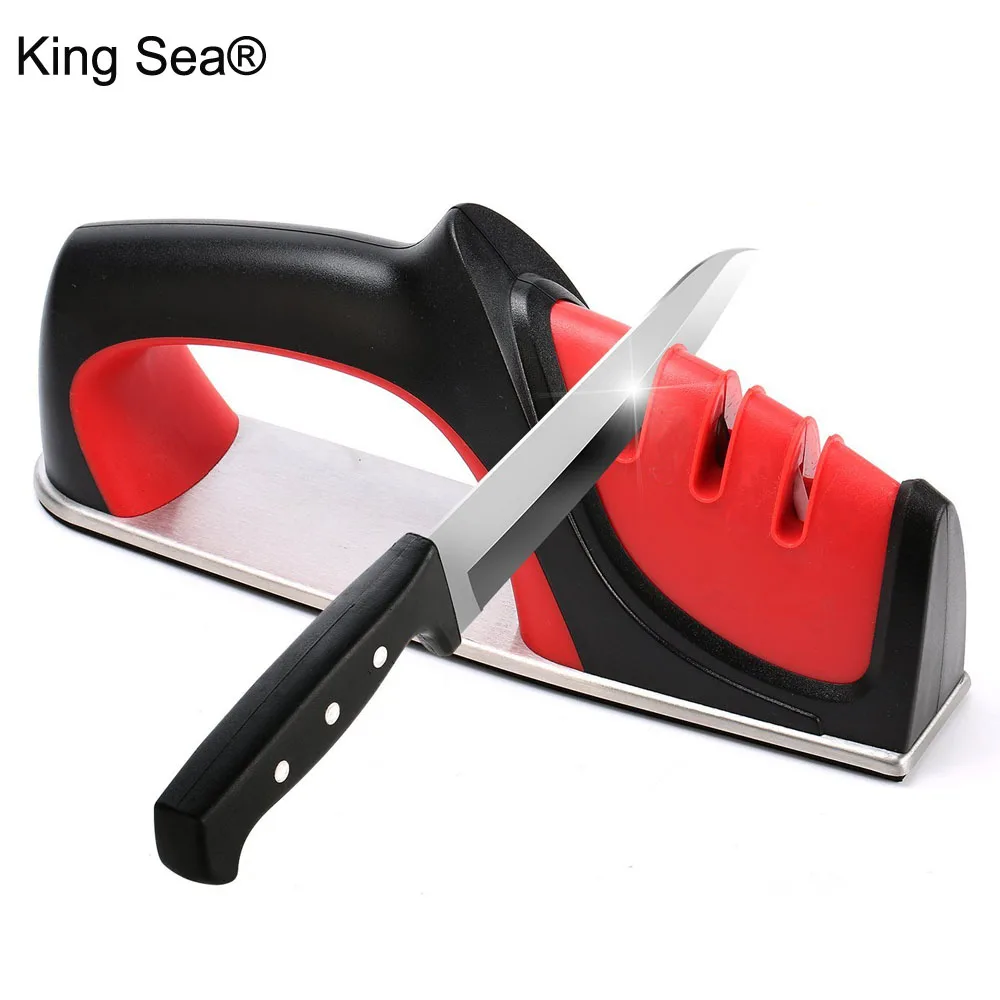 King Sea Knife Sharpener with Handler Pasito 3 Stage Sharpening Tool