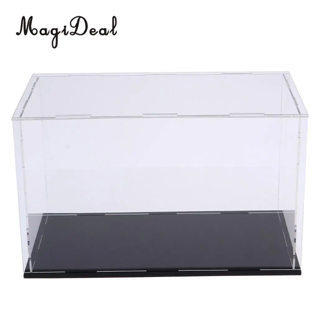 Clear Acrylic Display Case Dustproof Model Figures Protection Box 50x20x22cm