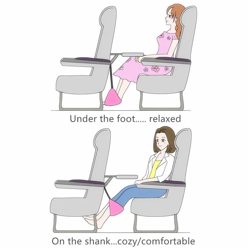 Comfy Hanger Travel Airplane Footrest Hammock Made with Premium Memory Foam Foot Portable Relaxed and Comfortable 30MR147