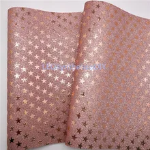 1 шт. 21X29 см розовое золото звезды блестящая ткань, блестящие кожаные листы, винил для изготовления бантов аксессуары LEOsyntheticoDIY T220A