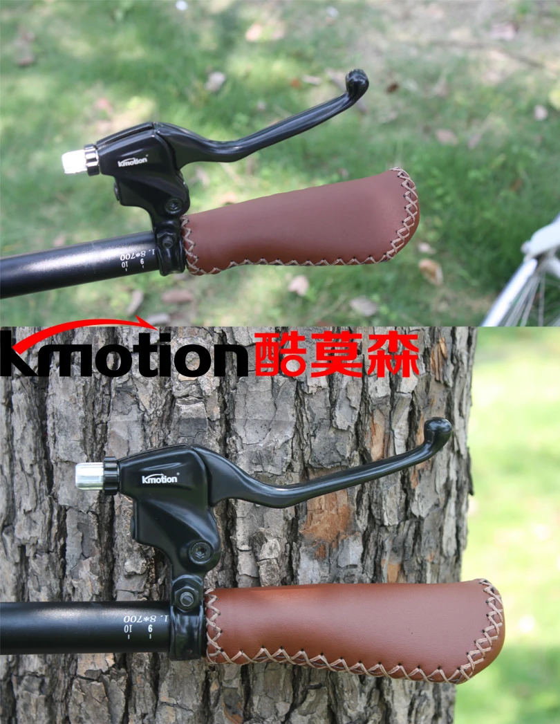 Kmotion SuperfibeCycling ручки ручка в стиле ретро кожаный рукав ручка ручной работы велосипед сцепление мягкие прочные MTB Грипсы для шоссейного велосипеда сцепление