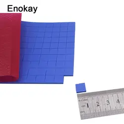 Enokay 200 шт./лот Высокое качество 10X10x2 мм синие теплопроводные полоски термопасты Соединения колодки
