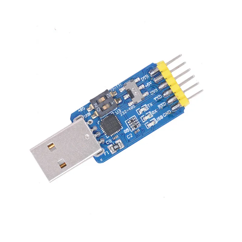 Шесть в одном многофункциональный модуль последовательного порта CP2102 USB к TTL 485 232
