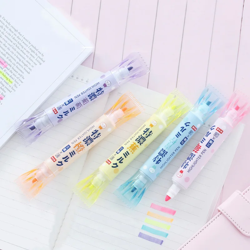 Kawaii Cute Fruit Color Highlighter Japanese Stationery Creative Marker