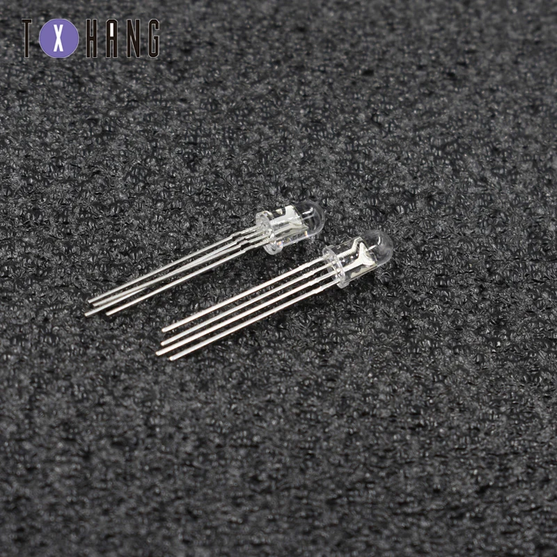 20PCS cathode F5 5~ 100 шт 5 мм 10 мм круглый 4pin RGB трехцветный общий анод/катод F5/F10 светодиодный светильник - Цвет: 20PCS cathode F5