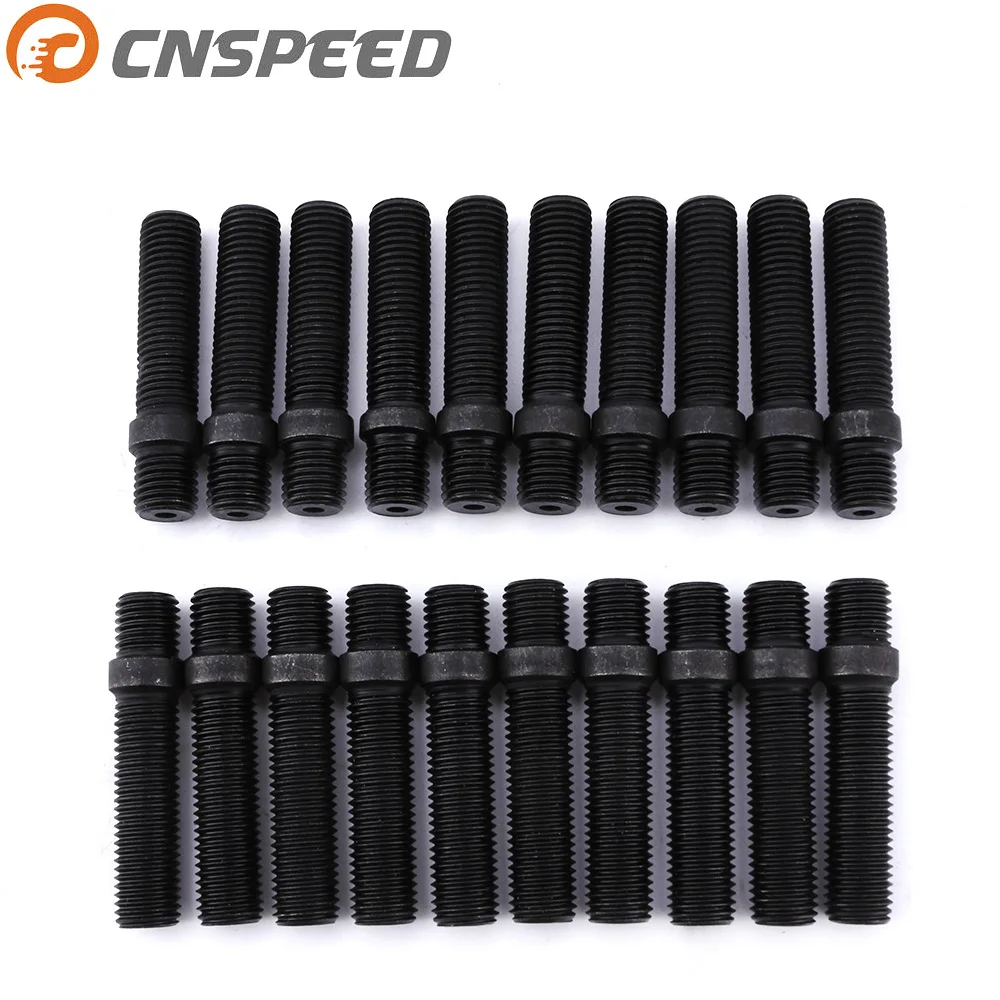 

CNSPEED Black 58MM 20PCS M12*1.5 TO M12*1.5 New Racing Car Wheel Stud Conversion Tall Lug Bolts To Studs YC101298