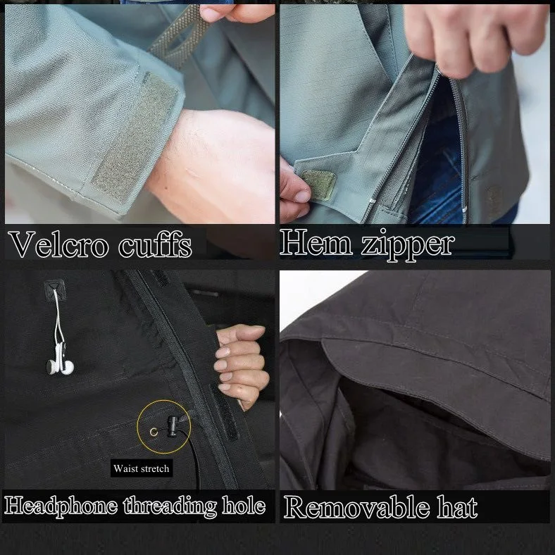 Мужская ветровка M65 армейский стиль с капюшоном и карманами|m65 military jacket|military jacket