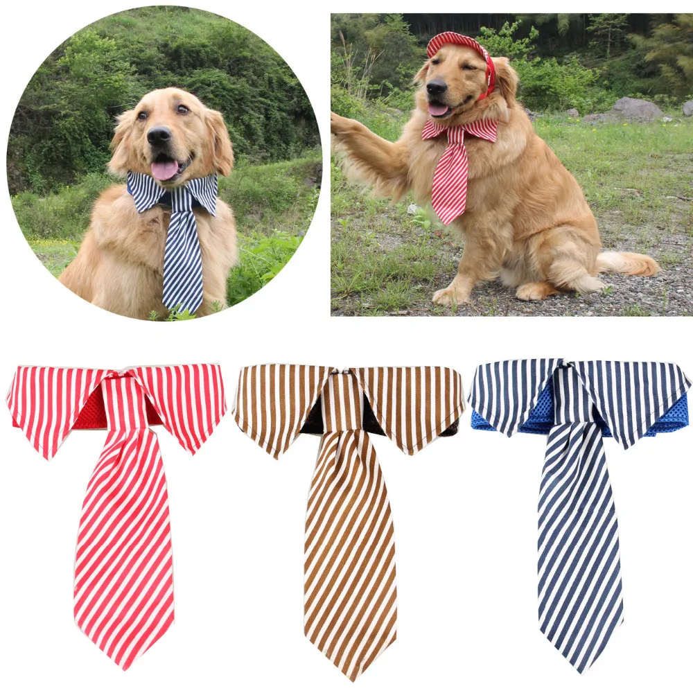 Large Dog Ties 20PC High Quality Large Dog Bow Ties Stripes Dog 