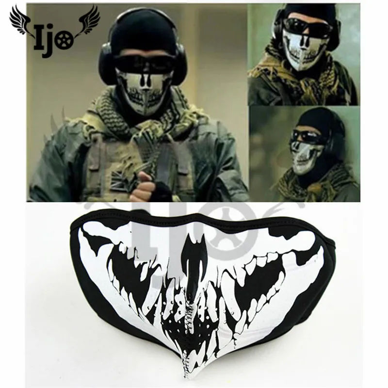 

polyester cycling bike part outdoor mask breathable skull bicycle windproof racing moto mask accessories motorcycle face mask