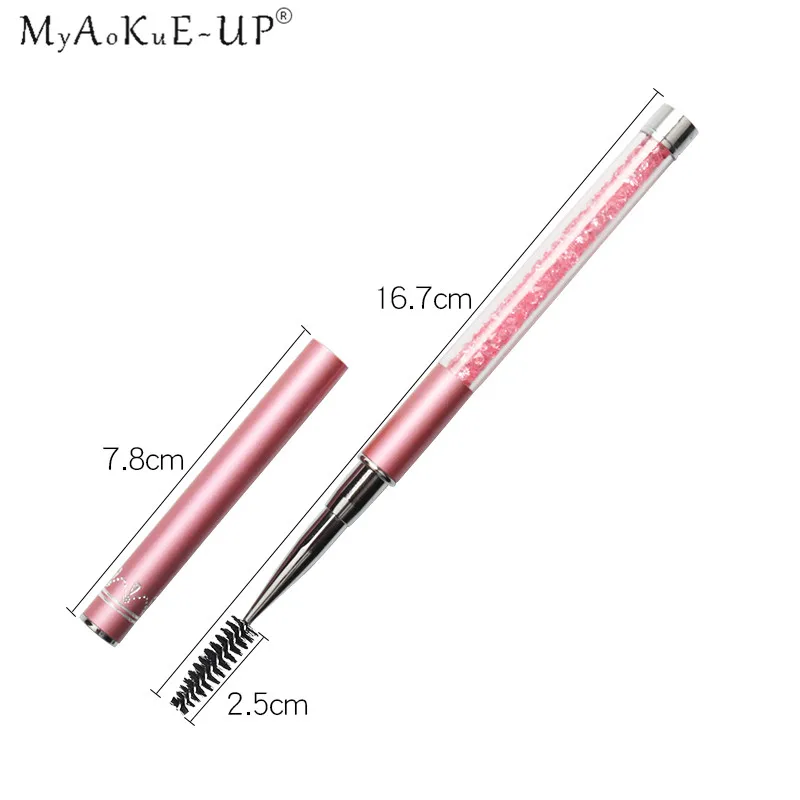 Eyelash Mascara Wand Applicator Rhinestone Handle Reusable Makeup Brushes Set ExtensionTool | Красота и здоровье
