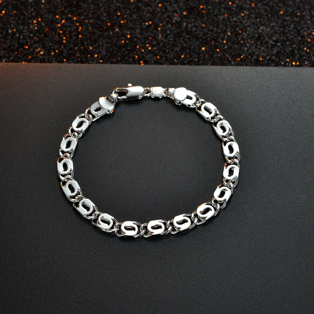 2017 New Punk Boy White Gold Bracelet Men S Fashion Simple 2017 New Punk Boy White Gold Bracelet Men S Fashion Simple Style For Hand