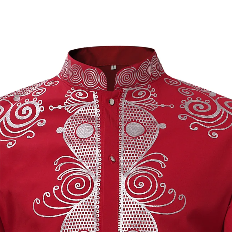  Long Sleeve Autumn Male Dashiki Vintage T shirts 2018 Bohemia Retro Tops Mens African Print T-shirt Ethnic Long Tees M-3XL (8)