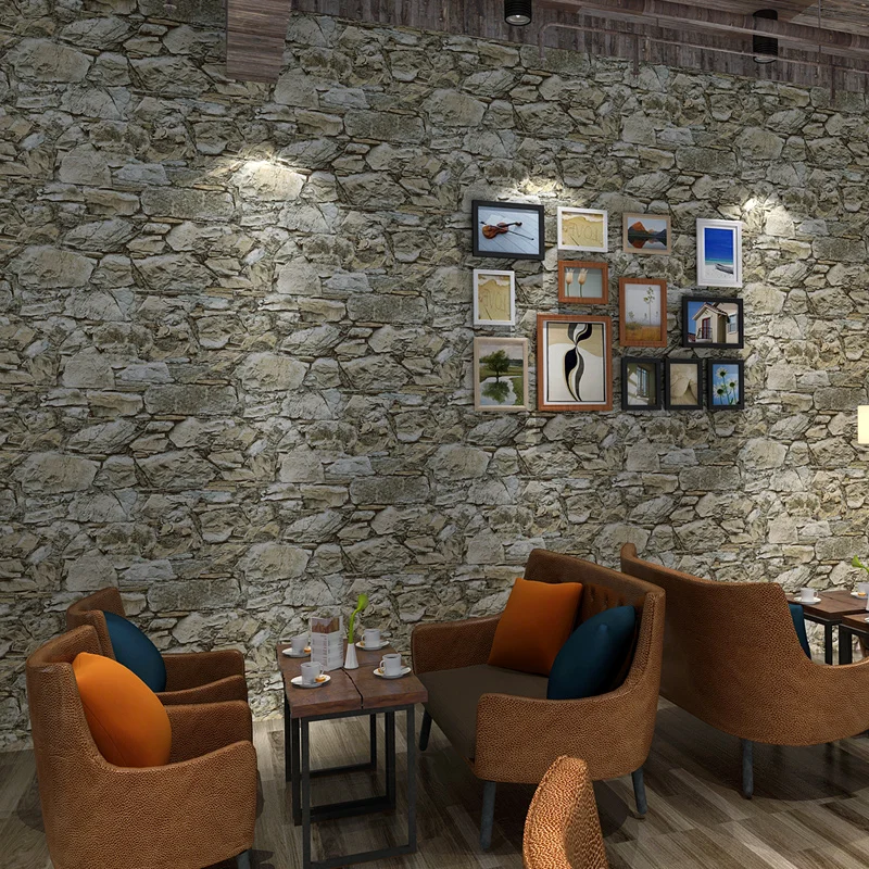 

0.53x10m Chinese brick pattern wallpaper waterproof 3D restaurant cafe bar living room bedroom TV backdrop decorative wallpaper