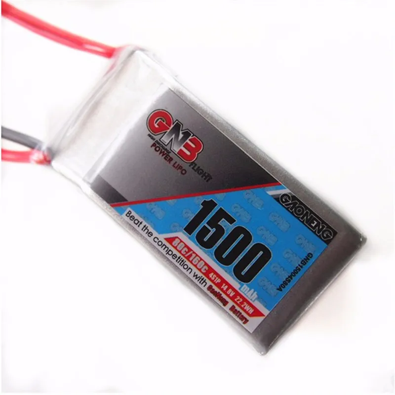 

New Arrival GAONENG GNB 1500mAh 4S 14.8V 80C/160C Battery For FPV Racing Quadcopter Multirotor Parts