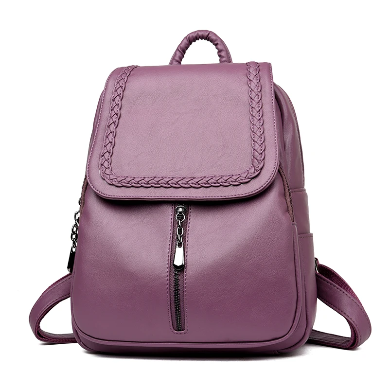 Модный кожаный женский рюкзак, большая вместительность, школьные сумки для девочек, дизайнерская брендовая сумка через плечо для женщин, Mochila Feminina