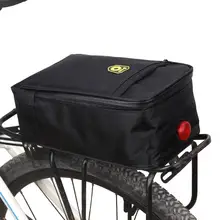 1Pcs Foldable Nylon Bicycle Bag Bike Waterproof Storage Saddle Bag Seat Cycling Tail Rear Pouch Bag Saddle with Warning light