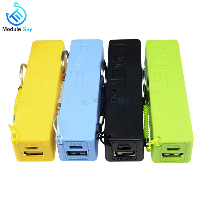 

Black/Blue/Green/Yellow USB Mobile Power Bank Charger Battery Pack Case Diy Box For 1 x 18650 Lithium Battery protable