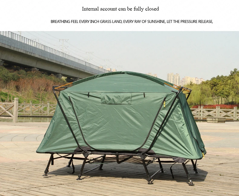 l46 double layer elevated tents folding waterproof tent cot for 1 2