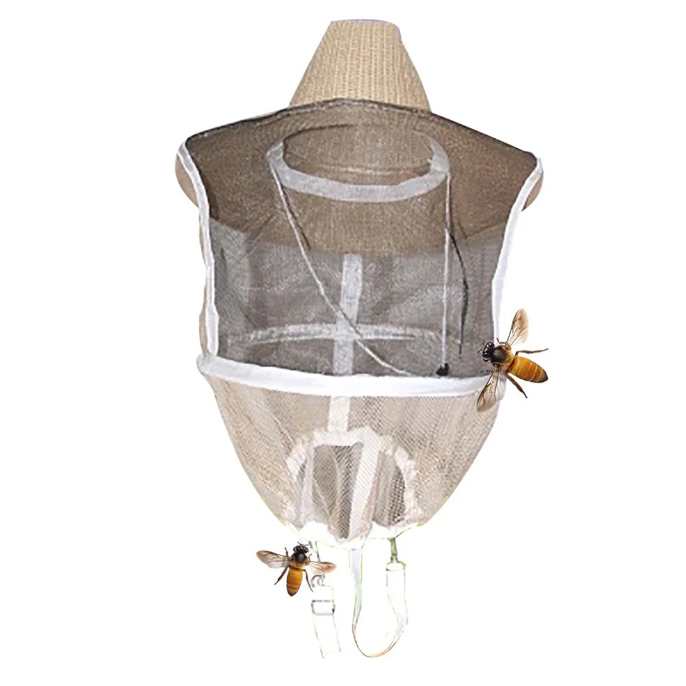 Улей для пчеловодства ковбойская шляпа Москитная пчелы, насекомые сетчатые вуали защита для лица пчеловод оборудования защитные аксессуары