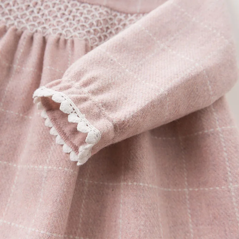 DBZ6132 dave bella/осеннее платье принцессы на свадьбу и день рождения для маленьких девочек; детская одежда в клетку; Дизайнерская одежда для маленьких девочек; Vestido
