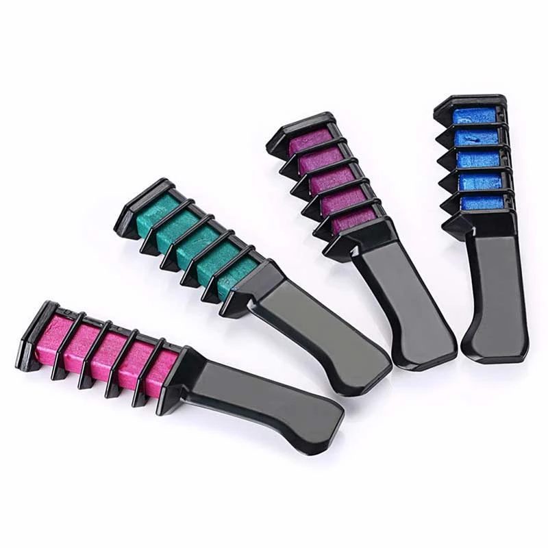 髪マスカラ16新しいデザインクレヨン用ヘアカラーチョークのヘアカラー仮設青髪染料で櫛 Crayons For Hair Hair Mascaracrayons For Coloring Hair Aliexpress