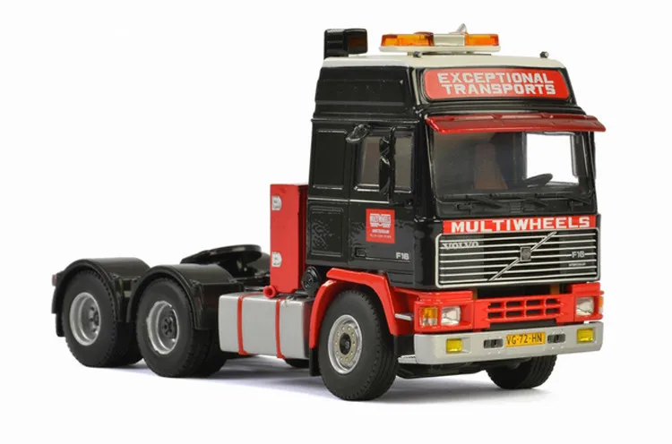 Изысканная модель сплава WSI 1:50 Volvo F16 6X2 Multiwheels грузовик тягач литья под давлением Игрушка Модель Коллекция украшения - Цвет: Красный