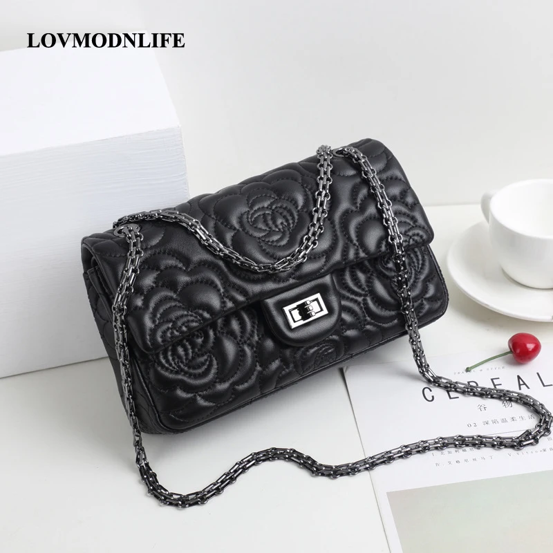 

High Quality Sheepskin Chain bag Fashion Female Genuine leather Crossbody bag luxury handbags women bags designer Shoulder bag