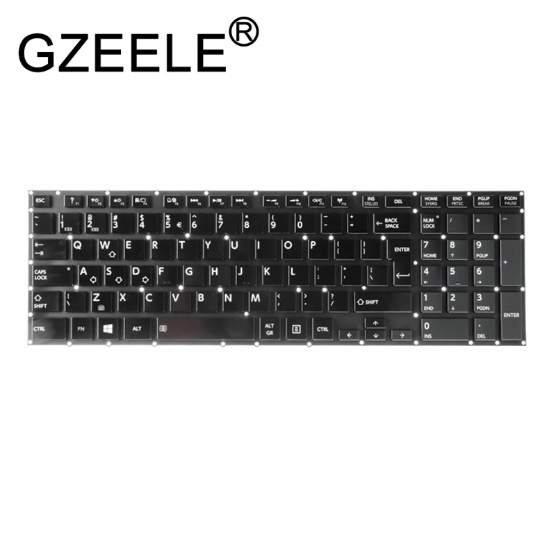  GZEELE New UK (GB) keyboard for Toshiba Satellite P50-A P50T-A P55-A P55T-A laptop keyboard Backlit