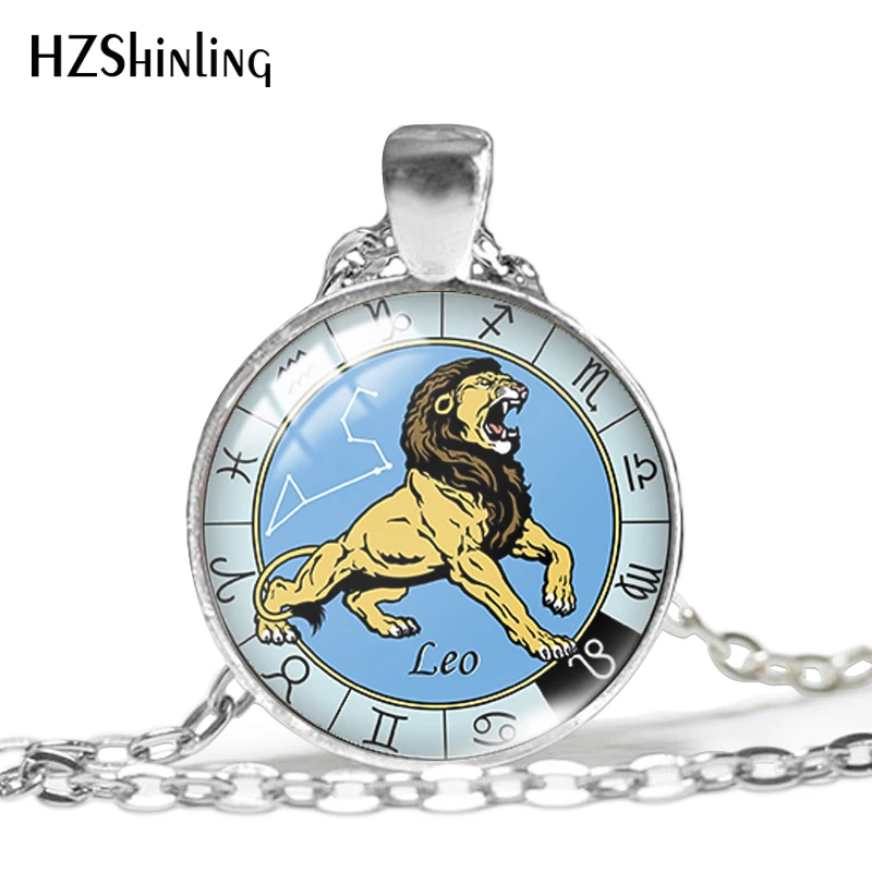Новинка 2019 подвесной стеклянный купол со знаком зодиака ювелирные украшения Leo