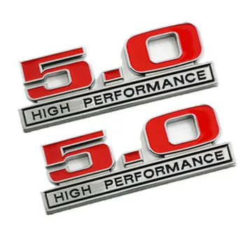 

20X 3D Metal Alloy 5.0 High Performance Emblem Badge Car Sticker for Ford Focus Kuga Mondeo Mustang Ranger Galaxy Car Styling