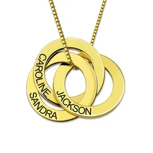 

Dropshipping Custom Russian Circle Necklace 3 Circle Family Necklace Engraved Birthday, Christmas Gift for Ebay/Amazon/Etsy
