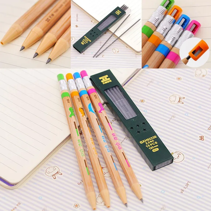 

1Pc Mechanical Pencil 2.0 mm Lead Refill Pencil Automatic Pencil Colors Random Pencils For Writing
