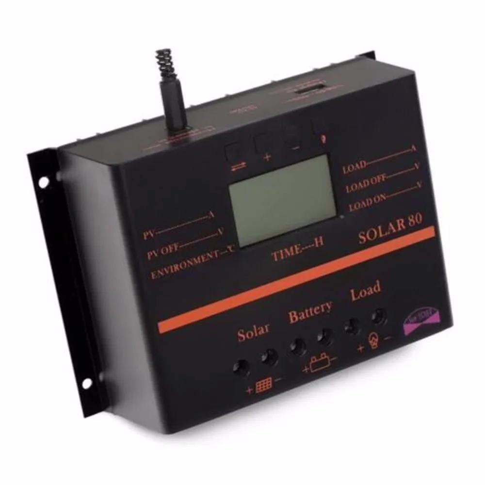 

80A LCD PWM Solar Battery Regulator Charge Discharge Controller 12V 24V Hot
