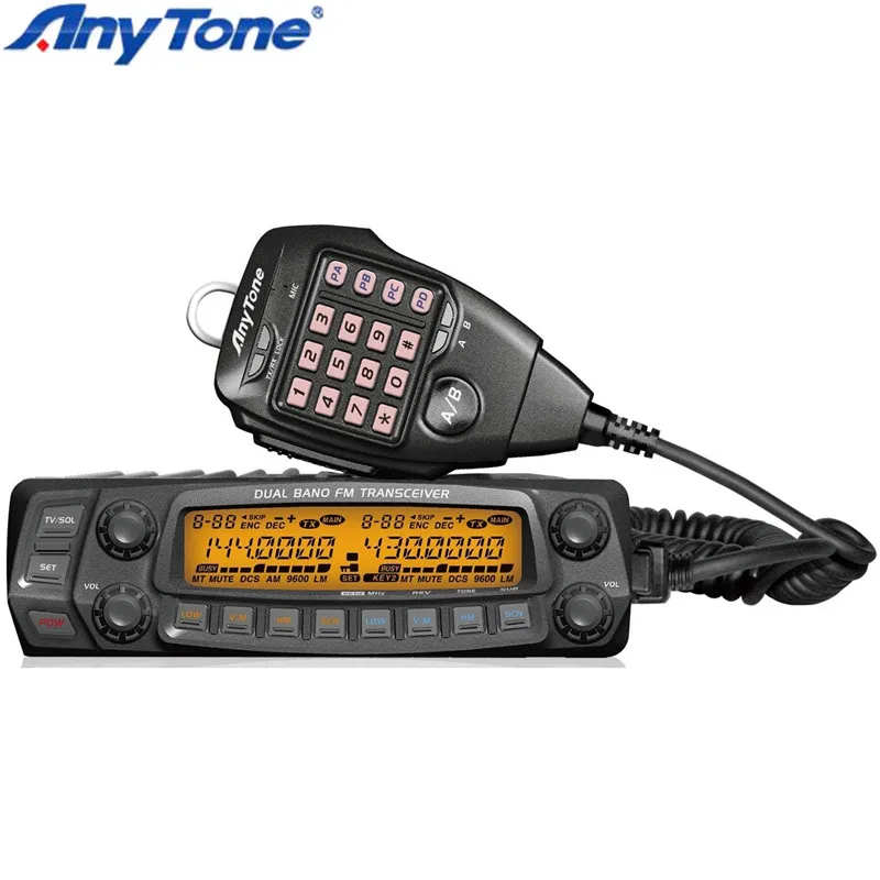 AnyTone AT-5888UV двухдиапазонный двойной приемопередатчик с дисплеем VHF/UHF 50 Вт/40 Вт двухстороннее и Любительское радио мобильное радио