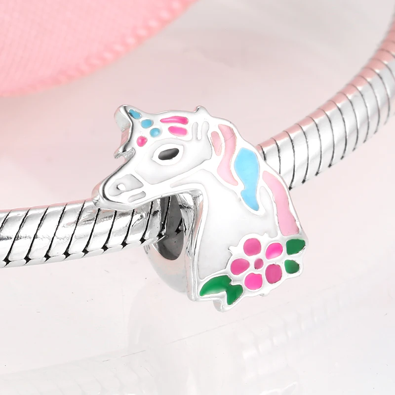 Pink Unicorn Beads Fit Bracelet -Unicorn Fashion HTB18qo3aLjsK1Rjy1Xaq6zispXaV