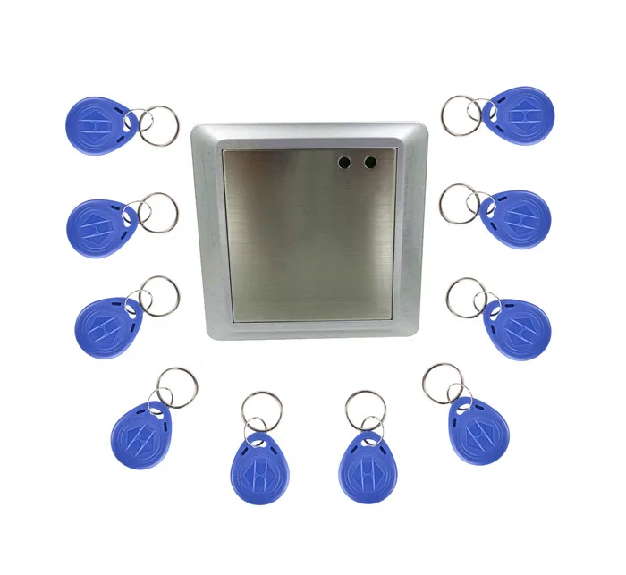 

10 Key Card +Waterproof RFID Proximity Card Reader Access Controller For Door Entry