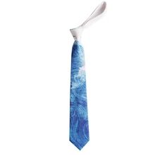 В подарок модная синяя волна узор Творческий Галстук для коробка для вечеринки Упаковка 1 шт