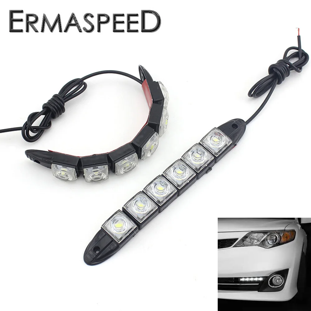 

12V LED Curved Daytime Running/Brake/Reversing/Door Lights Ice Blue/White lamp for Jeep Lancia Bentley Honda ISUZU Lancia