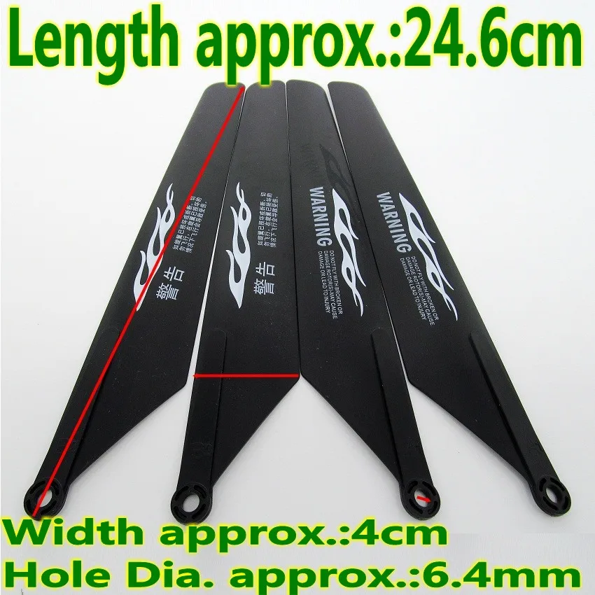 4PCS as Showing Main Blades Propeller Rotor 2A+2B 24.6CM 246MM For SYMA LH1201 R/C Helicopter Rc Spare Parts Accessories|main blades|spare partspropeller blade - AliExpress