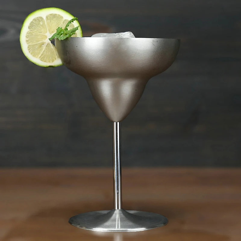 Stainless Steel Wine Goblet Metal Margarita Glasses Martini Cocktail Goblets Restaurant Home Wine Cups Bar Supplies Barware (3)