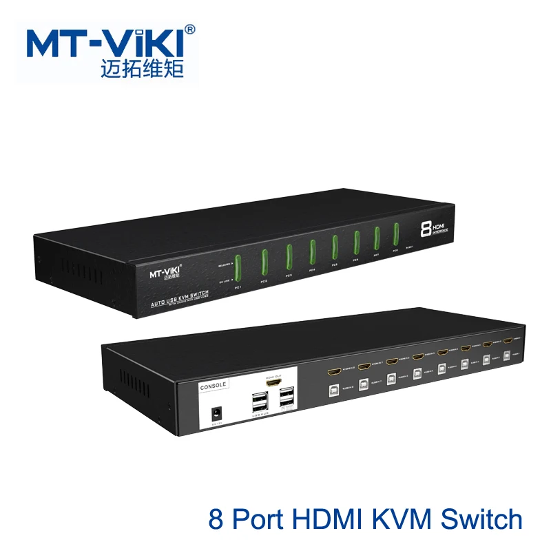 MT-Viki 8 портов HDMI KVM коммутатор 4 К к x К 2 к авто горячий ключ выбор EDID с оригинальным кабелем набор MT-0801HK