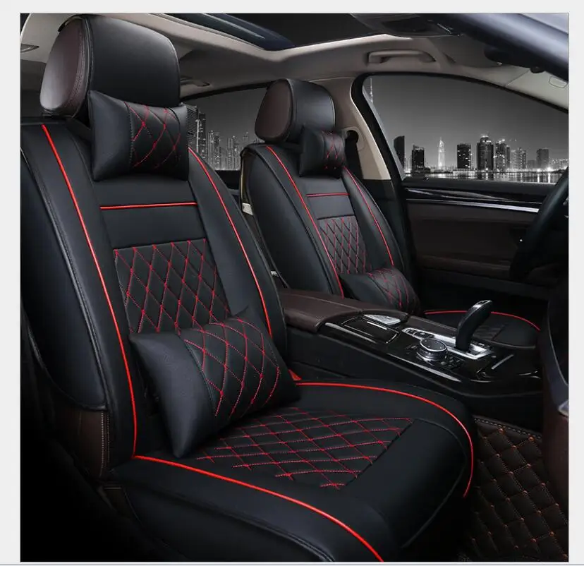 Universal Autositzbezug Sitzbezüge High Grade Leather Ice Silk Car Seat Cover DE 
